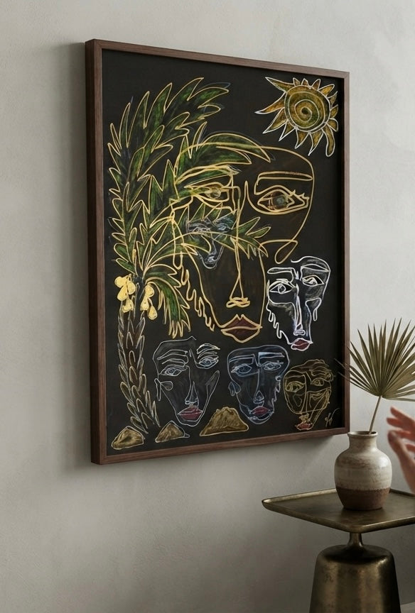 Under the Sun – original drawing by BOUS, angled lifestyle view
