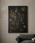 Dream Language – original symbolic drawing by BOUS, lifestyle room view
