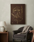 Brown Sugar – original drawing by BOUS, lifestyle room view