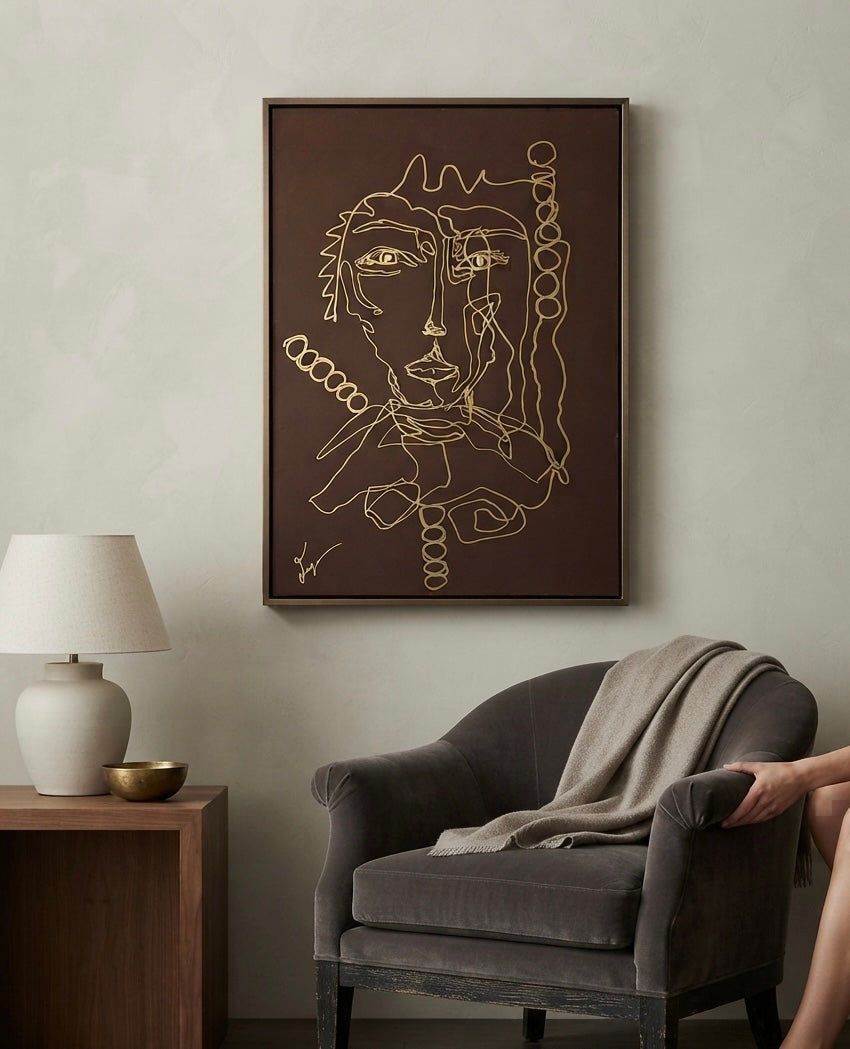 Brown Sugar – original drawing by BOUS, lifestyle room view