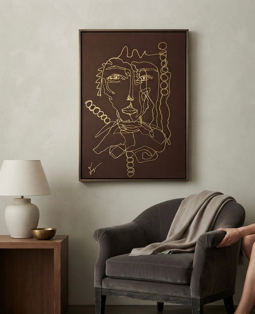 Brown Sugar – original drawing by BOUS, lifestyle room view
